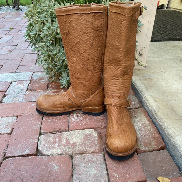 Jim Barnier Camel Brown Leather High E Boot Women's Boots Size 10 Mid Calf - Picture 4 of 11